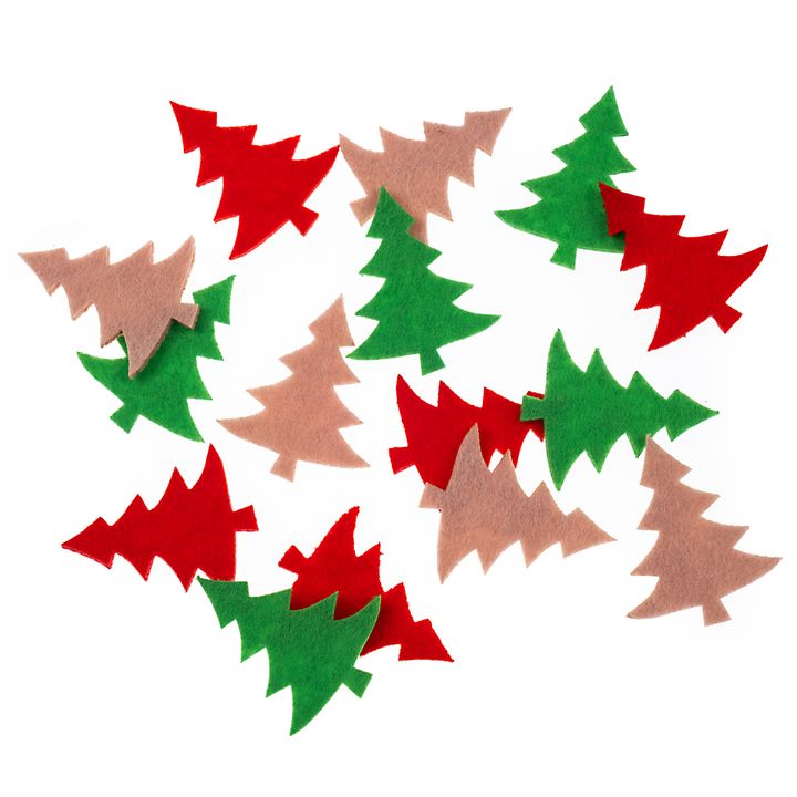 Vianočné nálepky z filcu | stromček 15 ks