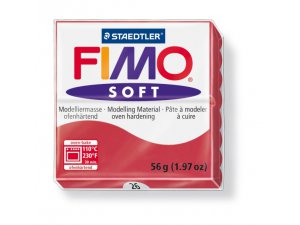 Modelovacia hmota FIMO Soft termotvrdnúca - 56 g - Tmavo červená