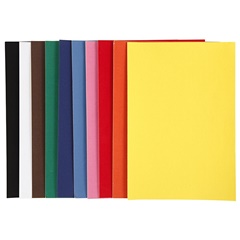 Velúrový papier A4 - rôzne farby / sada 10 ks