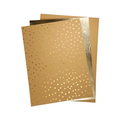 Papier z umelej kože Gold - 3 listy, 1 balenie