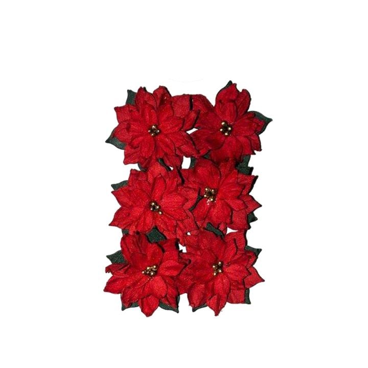 3D papierové kvety | Vianočná ruža 6 ks