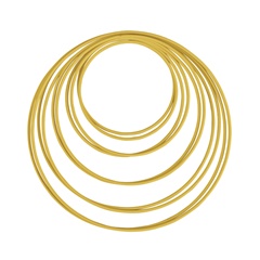 Sada zlatých kovových kruhov na dotvorenie 10 ks