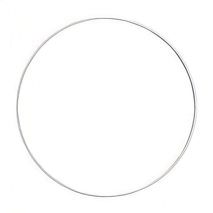 Biely kovový kruh na dotvorenie 1 ks / rôzne veľkosti