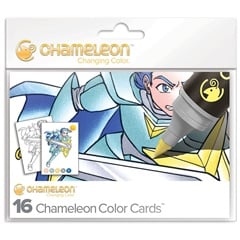 Chameleon kartičky na vymaľovanie - Manga / sada 16 ks