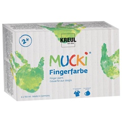 Žiarivé prstové farby MUCKI - KREUL / sada 6 x 150 ml
