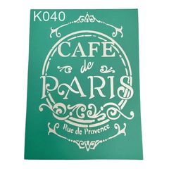 Samolepiaca šablóna Cafe de Paris 20 x 15 cm