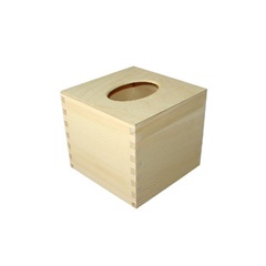 Drevená krabička na servítky - štvorec