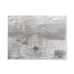 Plátno na lepenke so skicou umeleckého diela Monet - Impression Sunrise