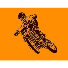 Šablóna XXL Motorbike 5-dielna 105x100 cm